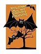 Applique Halloween Welcome Creepy Friends Bat Small Flag