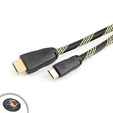 DATASTREAM High-Speed 6 ft Braided Mini HDMI 1.4 Cable with Ethernet for Coby Kyros - ASUS Eee Pad Transformer - Lenovo Thinkpad - Viewsonic Viewpad & More Tablets **Includes Mousepad