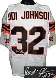 Rudi Johnson signed Cincinnati Bengals White Prostyle Jersey- PSA/DNA Hologram