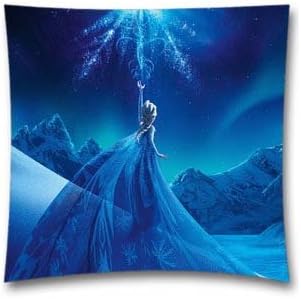 Penny G Elsa Frozen Queen Disney Illust Snow Art Square Throw Pillow Case for Bed, Couch and Car 18x18 Inch (45x45 Cm)