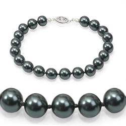 Genuine Swarovski Crystal Pearl Bracelet - Tahitian (8mm)