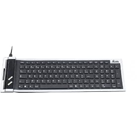 CLAVIER AZERTY PC SILICONE FLEXIBLE 108 TOUCHES USB LAVABLE SOUPLE SILENCIEUX RESISTANT