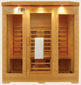 4 Person Luxury Infrared Sauna & Front Lights