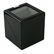 Deluxe Watch Winder For Single Automatic Watch with Built in IC Timer Battery or AC Operation Black Finish by Tech Swiss