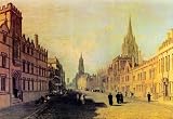 Professionally Framed Joseph Mallord Turner View the High Street Oxford Art Print Poster - 13x19 with RichAndFramous Black Wood Frame
