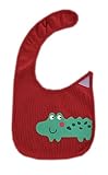 (コ-ランド) Co-land ベビービブ ベビーエプロン 食事用 赤ちゃんスタイ よだれかけ かわいいアニマルプリント 新生児 男の子 女の子 ビブ 保育園 レッド