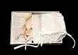 Pack of 4 Religious White Keepsake Christening Baptism Bonnets Wedding Hankies