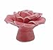 Tecrio 10pcs-Pack Ceramic Vintage Floral Rose Dresser Closet Kitchen Cupboard Deawer Knobs Handle Decor Pulls w/ Screws (Pink)