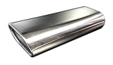 Produkt-Bild: Edelstahl Endrohr zum Anschweissen, Ausf&uuml;hrung: 135x75mm Oval + geb&ouml;rdelt, L&auml;nge 330mm