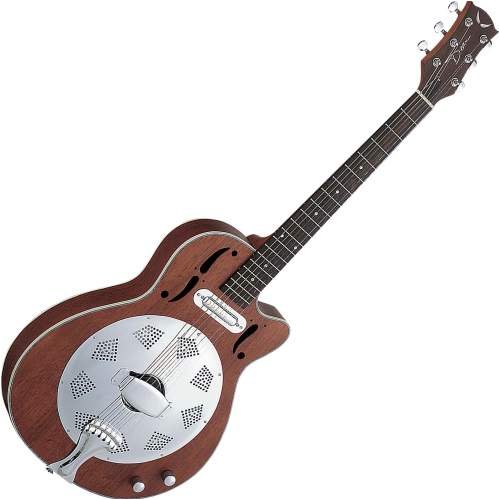 Dean Resonator Cutaway/Electric Natural Mahogany Guitar Used Guitars