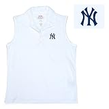 New York Yankees Womens Excellence Sleeveless Mesh Polo by Antigua Sport