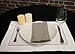 Hemstitch Dinner Napkins Grey 1 Dozen
