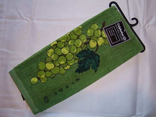 Calphalon Cotton Kitchen Towel with Green Grapes on Chive