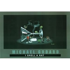 Canvas Gallery Wrap Michael Godard I Smell a Rat Art Print Poster - 24x36 by Rich and Framous