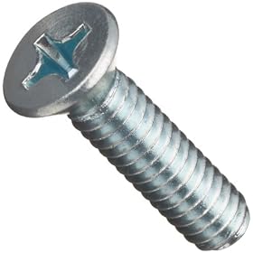 Zinc Plated Steel Machine Screw, Flat Head, Phillips Drive, 5/16"-18, 3/4" Length (Pack of 100)