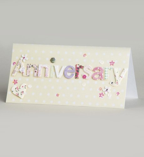 Patchwork Text Anniversary Card