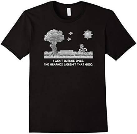 Men's PREMIUM Went Outside Once, Graphics Werent Good Funny tShirt Large Black