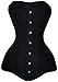 TXZTrade Women's Overbust Long Torso Cotton 26 Steel Boned Waist Training Shaper
