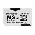 PhotoFast CR-5400 MicroSD to MS Pro Duo Adapter Dual Slot