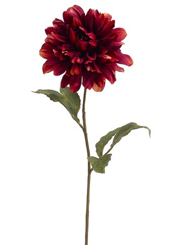 Club Pack of 12 Artificial Wine Dahlia Silk Flower 