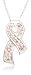Sterling Silver Breast Cancer Awareness Ribbon Pendant