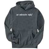 Hoodie Mens Dark Silver  Got Underwater Rugby  Sports XLarge