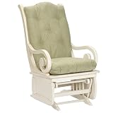 Brooks Furniture Sleigh Glider- Antique White/ Sage