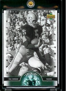 2005 Upper Deck Legends Paul Hornung Green Bay Packers Football Card #100 - Mint Condition - In Protective Display Case !!