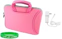 Non-OEM Amazon Kindle DX 9.7 Tote Neorpene Sleeve Case with Home Wall Charger - Pink