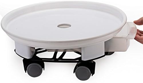 EPGardening Natural Resin Plant Caddy/Dolly,15 Inch,White