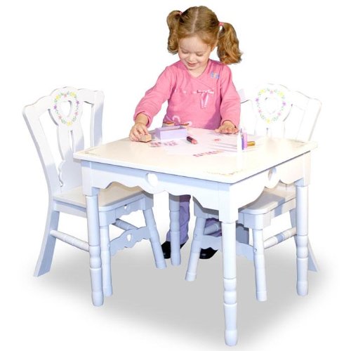 41ejjV1ME3L Melissa & Doug Deluxe Wooden Table & Chairs Set
