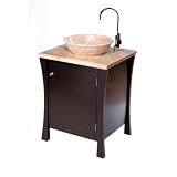 26 Bathroom Furniture Travertine Top Single Sink Vanity Cabinet 711T
