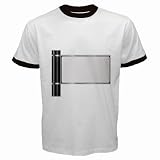 Men's Customized INFORMATION ROAD SIGN STREET TRAVEL 100% Cotton White Ringer T-shirt