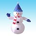 4 Foot Christmas Inflatable Happy Snowman - Yard Decoration