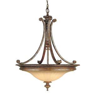 Murray Feiss F1920 4BRB Stirling Castle Four-Light Uplight Chandelier, British Bronze with... by Murray Feiss