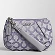 Coach Signature Op Art Parker Wristlet Case Bag for IPOD 42503 Lilac Flax Haze