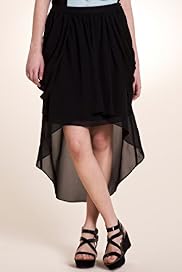 Limited Collection Elliptical Hem Drape Skirt