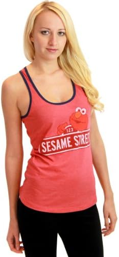 Sesame Street Elmo 123 Red Juniors Tank Top Shirt