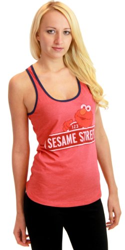 Sesame Street Elmo 123 Red Juniors Tank Top Shirt