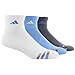 adidas Men's Cushioned Quarter Socks (3-Pack), White/Collegiate Light Blue/Onix Light Onix Marl, Large: fits shoe size 6-12