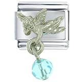 December Baby Angel Religious Italian Charms Bracelet Link