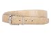1 1/8 Inch Clamp On Single Loop Silver One Size Fits All Feather Edged Faux Alligator Grain Croco Print Patent Leather Belt
