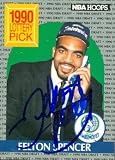 Felton Spencer Autographed/Hand Signed Basketball Card (Minnesota Timberwolves) 1990 Hoops #395