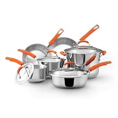 Cheap Buy Best Price Rachael Ray Stainless Steel II Cookware Set, 10-Piece, Orange Low Prices For Sale.Do Not Miss Out Before Price Up!. Free Shipping, Order Now!