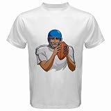 Men's Customized SPORTS FOOTBALL HELMUT 100% Cotton White T-shirt