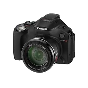 Canon PowerShot SX40 HS Digital Camera - Black (12.1MP, Super Wide Angle, 35x Optical Zoom) 2.7 inch Vari-Angle LCD