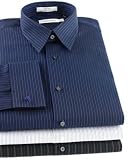 Calvin Klein Blueberry and White Striped Dress Shirts
