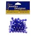 8mm Round Resin Bead, Blue, 60 Pc/Pkg