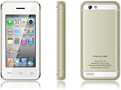 Ssiony 3g Mini S9 Cell Phone Smartphone Android4.42 Metal Frame Phone Mtk6572 CPU Wifi 2.45 Inch Capacitive Screen Dual Core Children's Phone Gift Silver