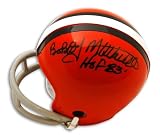 Bobby Mitchell Autographed/Hand Signed Cleveland Browns Throwback Mini Helmet inscribed HOF 83